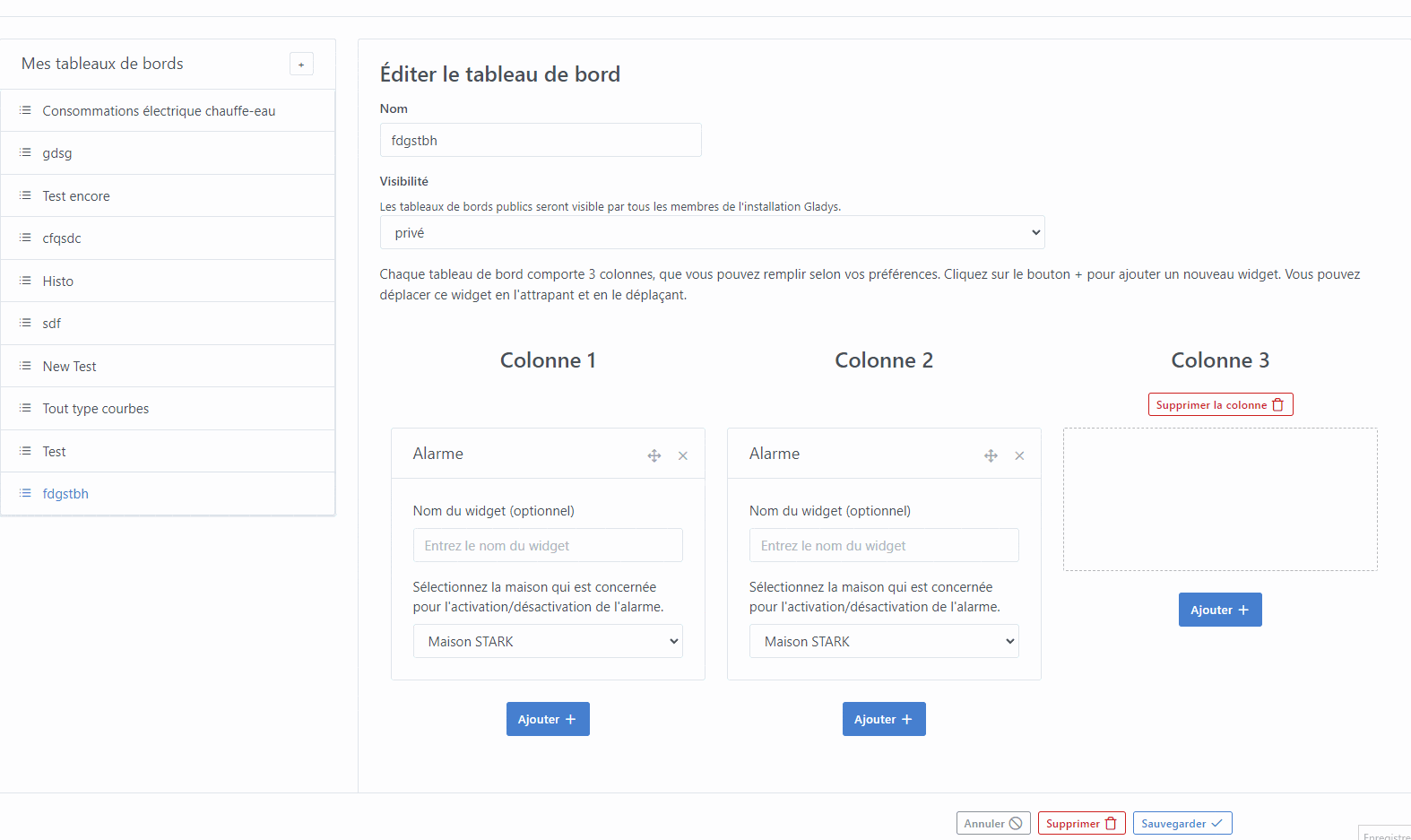 choice number columns and dashboard ok short